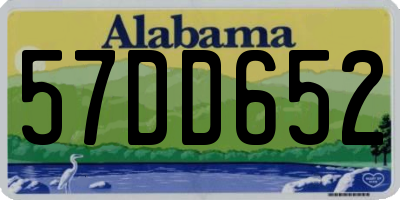 AL license plate 57DD652