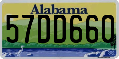 AL license plate 57DD660