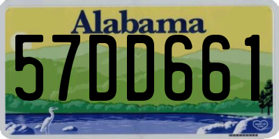AL license plate 57DD661
