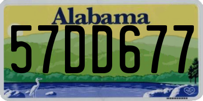 AL license plate 57DD677