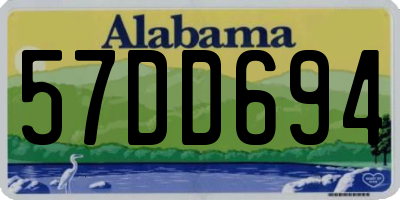 AL license plate 57DD694