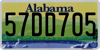 AL license plate 57DD705