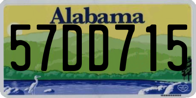 AL license plate 57DD715