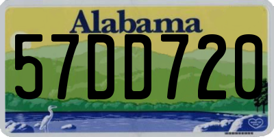 AL license plate 57DD720