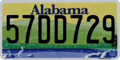 AL license plate 57DD729