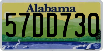 AL license plate 57DD730