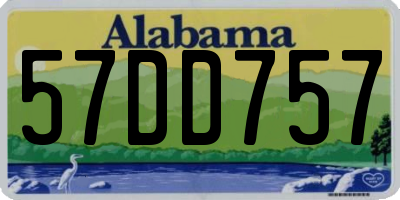 AL license plate 57DD757