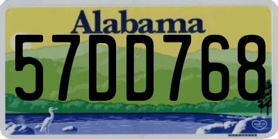 AL license plate 57DD768