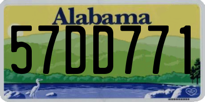 AL license plate 57DD771