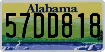 AL license plate 57DD818