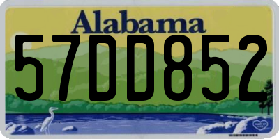 AL license plate 57DD852