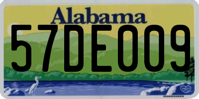 AL license plate 57DE009