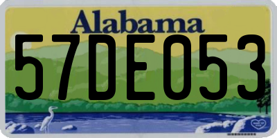 AL license plate 57DE053