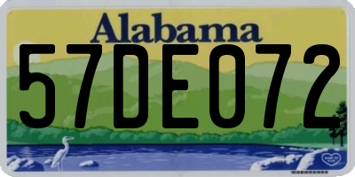 AL license plate 57DE072
