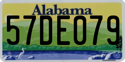 AL license plate 57DE079