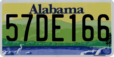 AL license plate 57DE166
