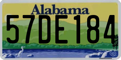 AL license plate 57DE184
