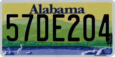 AL license plate 57DE204