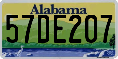 AL license plate 57DE207