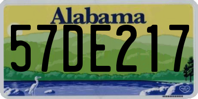 AL license plate 57DE217