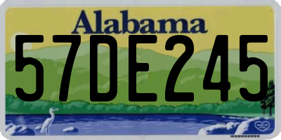 AL license plate 57DE245