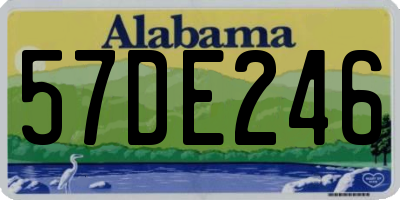 AL license plate 57DE246