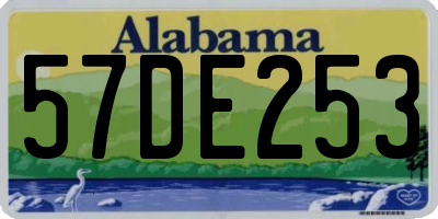 AL license plate 57DE253