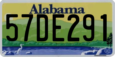 AL license plate 57DE291