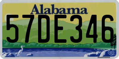 AL license plate 57DE346