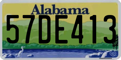 AL license plate 57DE413