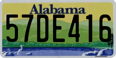 AL license plate 57DE416