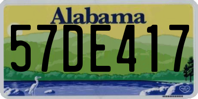 AL license plate 57DE417