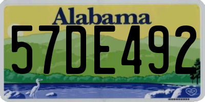 AL license plate 57DE492