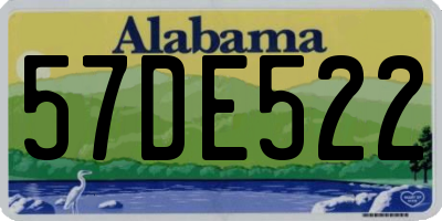 AL license plate 57DE522