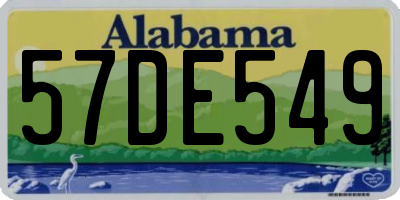 AL license plate 57DE549