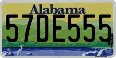 AL license plate 57DE555