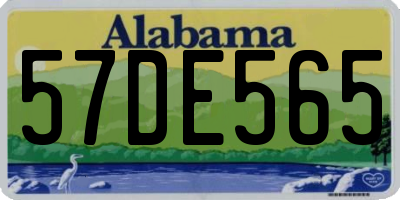 AL license plate 57DE565