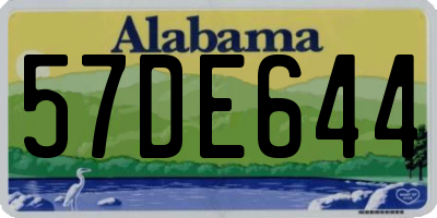 AL license plate 57DE644