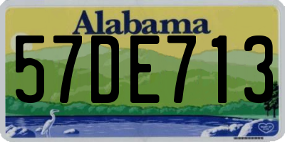 AL license plate 57DE713