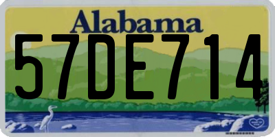 AL license plate 57DE714
