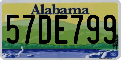 AL license plate 57DE799
