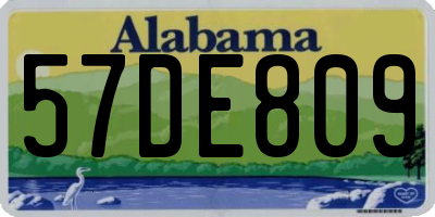 AL license plate 57DE809