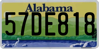 AL license plate 57DE818