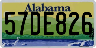 AL license plate 57DE826
