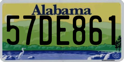 AL license plate 57DE861