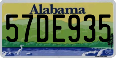 AL license plate 57DE935