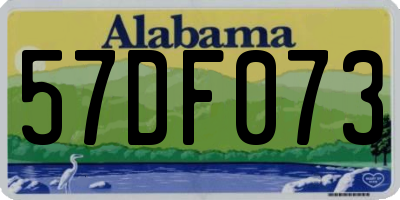 AL license plate 57DF073