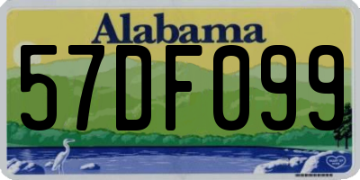 AL license plate 57DF099