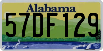 AL license plate 57DF129