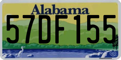 AL license plate 57DF155
